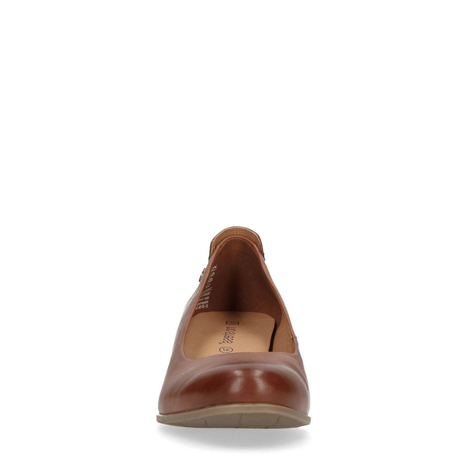 No Stress leren pumps cognac