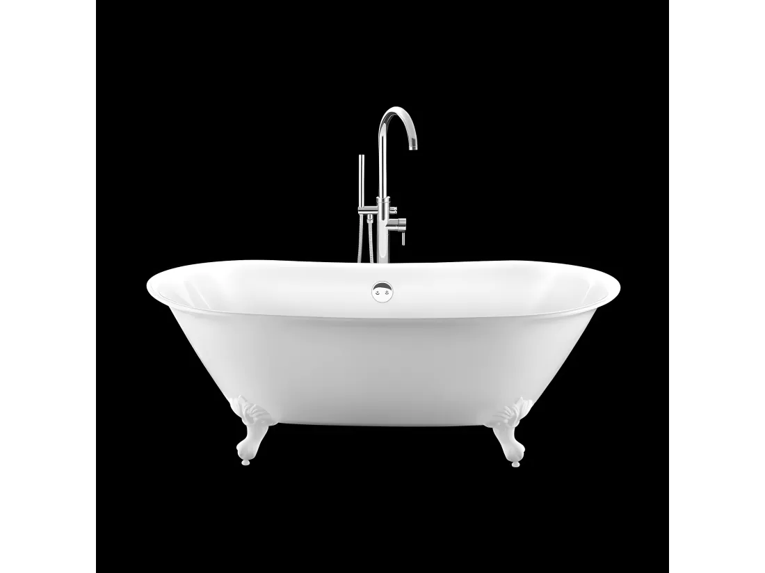 Baignoire ancienne rétro sur pieds SURRY HILLS Blanche 165 cm Pieds d'Aigle Blancs