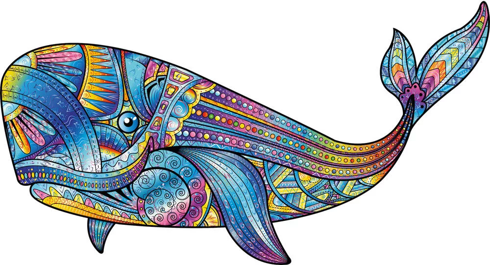 PUZZLE BOIS - LA BALEINE BLEUE