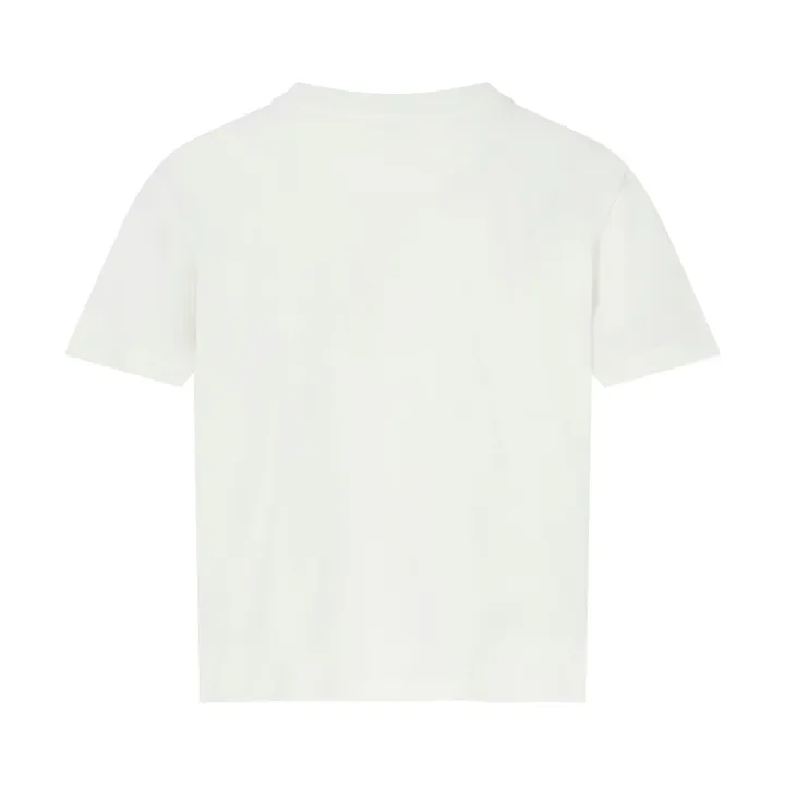 Alma Deia T-shirt Imprimé Fiore Dell Isola Coton Bio | Blanc cassé