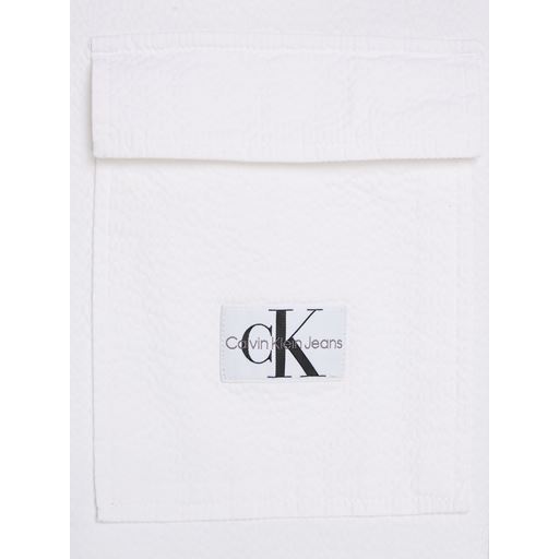 Calvin Klein Jeans Seersucker Skjorte, Bright White, XXL