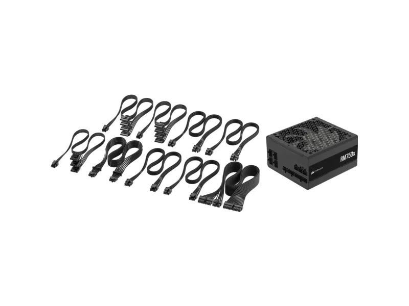 CORSAIR RMx Series RM750x - Strømforsyning (intern) - ATX12V 3.1/ EPS12V - Cybenetics Gold - AC 100-240 V - 750 Watt - Europa
