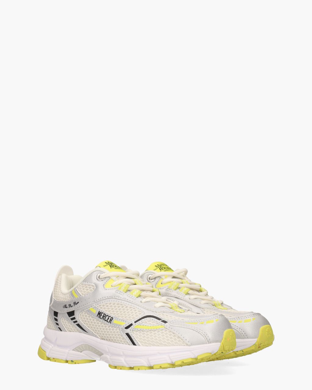 Mercer Amsterdam The Re-Run Neon Zilver/Geel Damessneakers