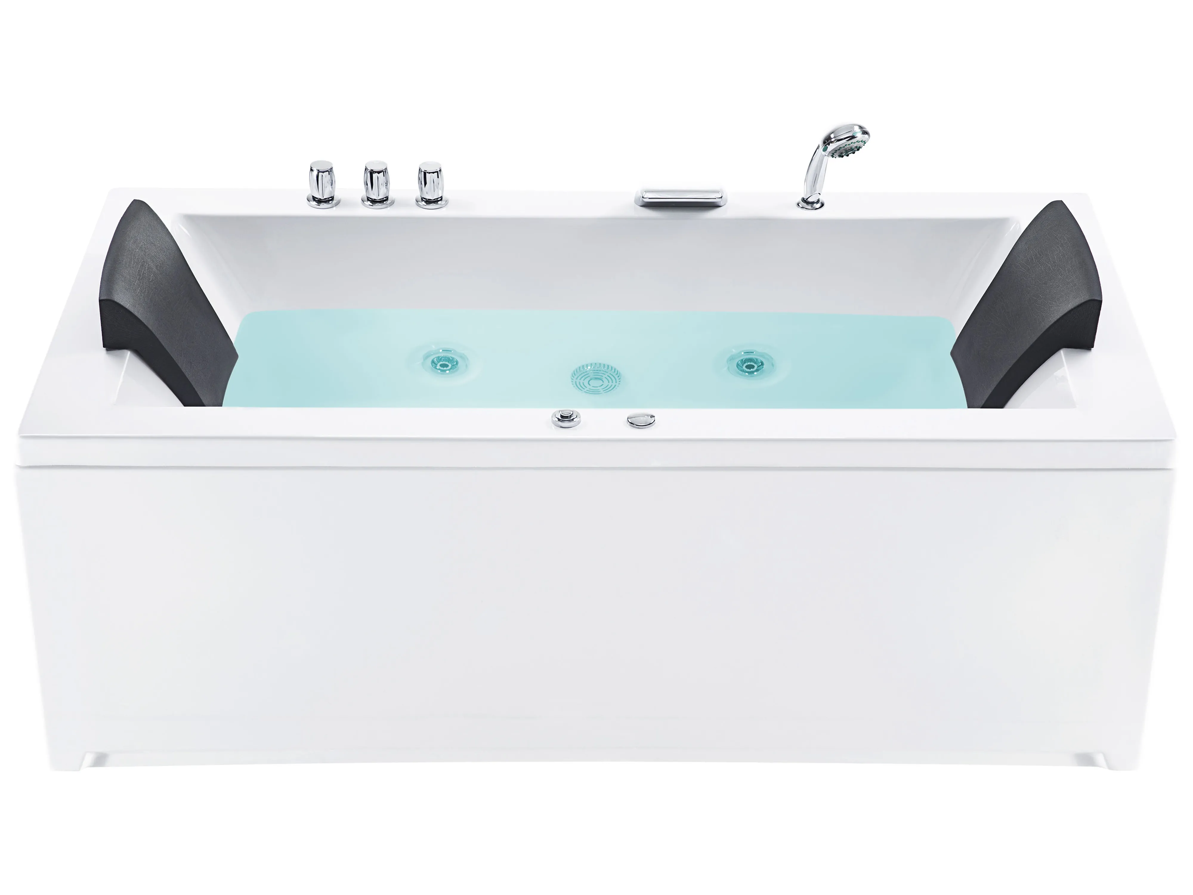 Hoek bubbelbad met LED VARADERO linkszijdig 183 x 90 cm Wit