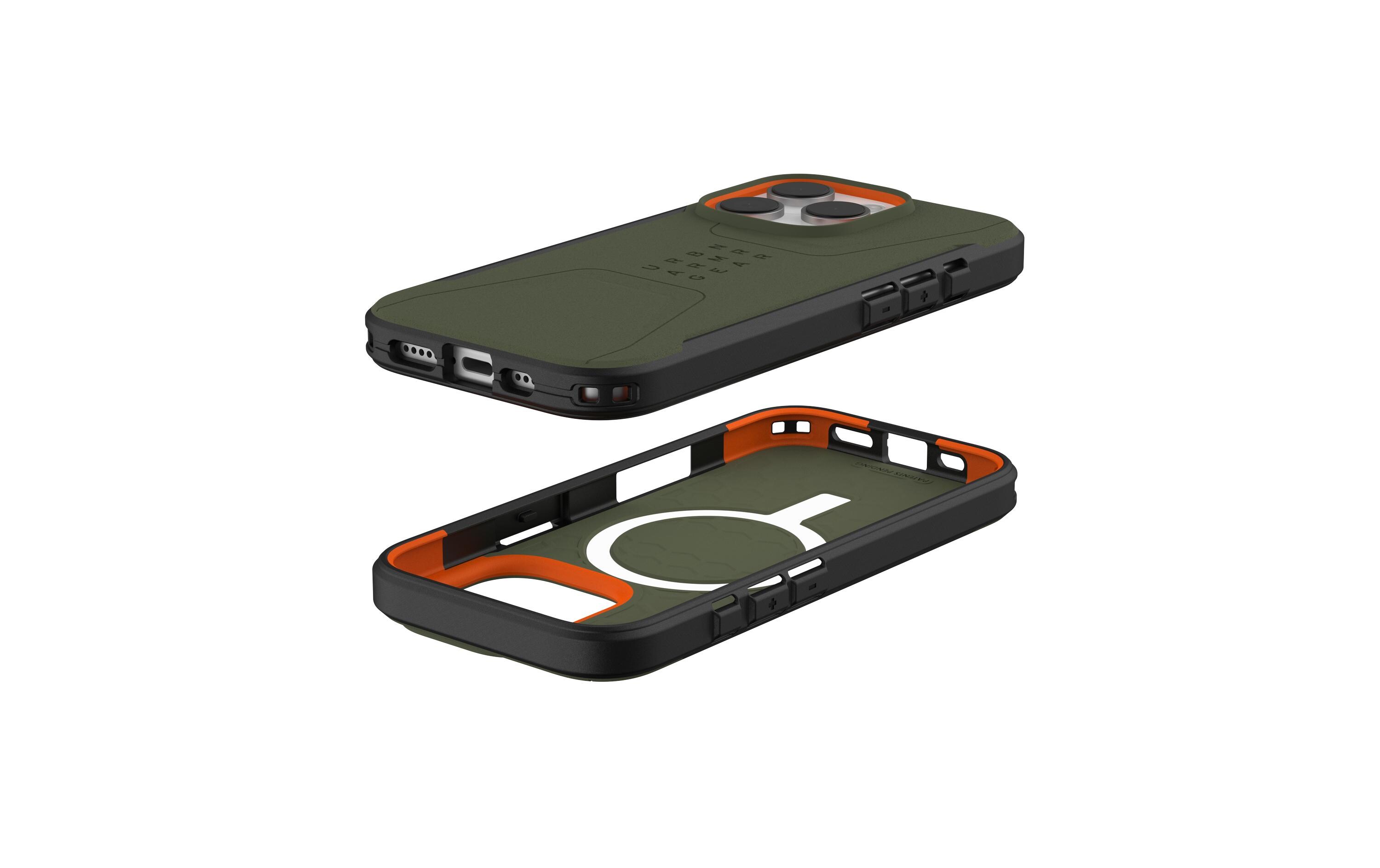 Back Cover Civilian Case iPhone 16 Pro Olive DrabSchutzhülle für das Apple iPhone 16 Pro