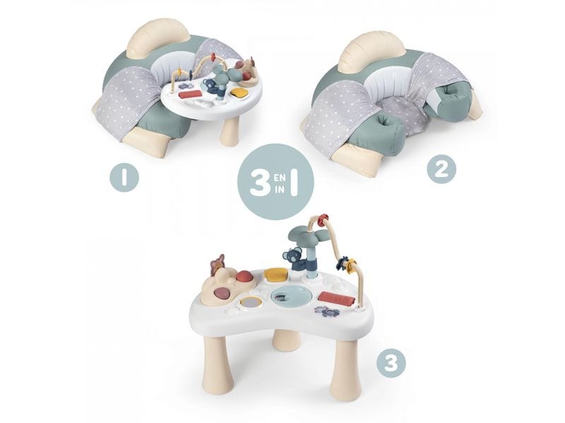 Smoby Baby-Spielsitz Cosy Seat Komfortabler Babysitz mit Activity-Tisch