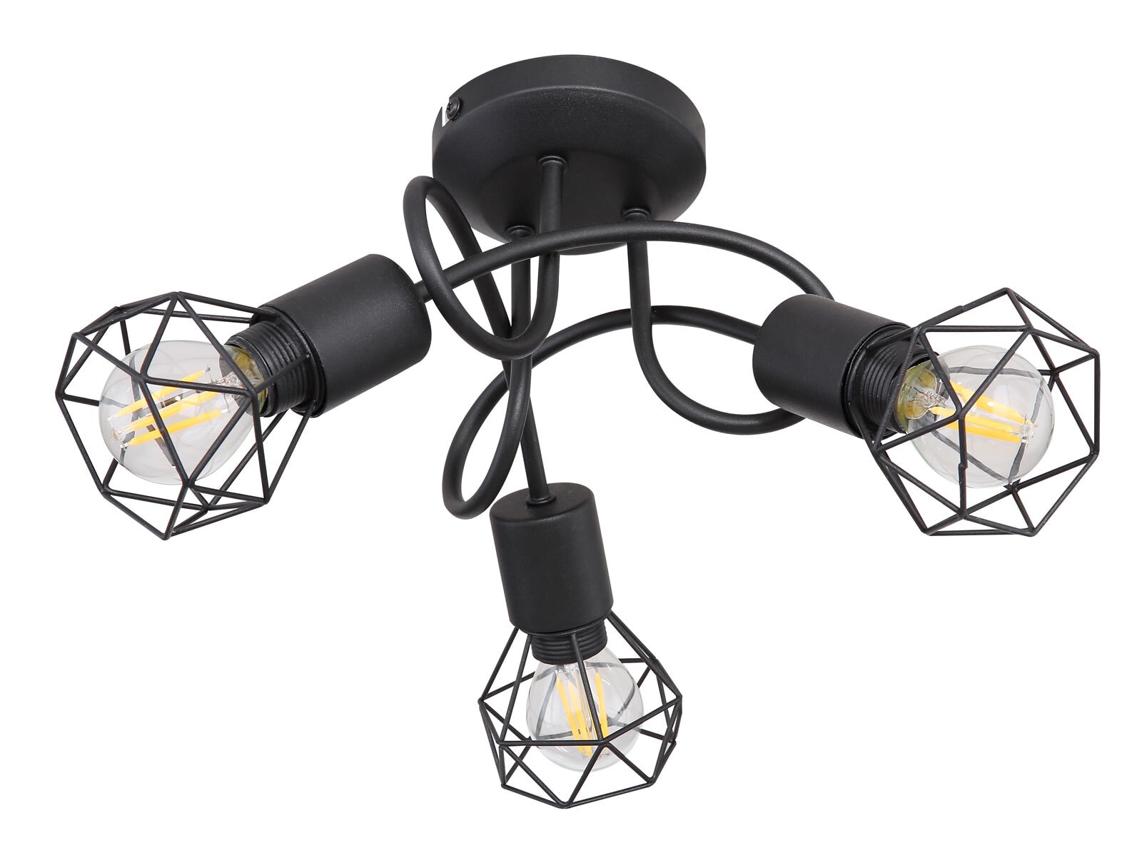 XARA I Deckenlampe schwarz 54802S-3D, D/H: 36 x 20 cm, Metall