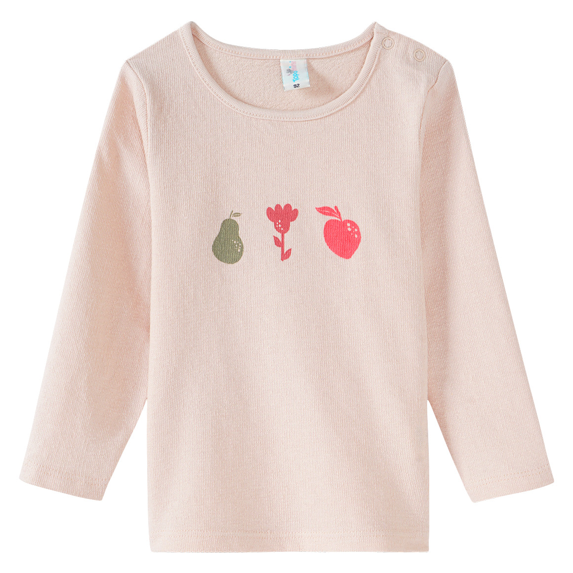 Topomini Baby Langarmshirt mit Obst-Print hellbeige