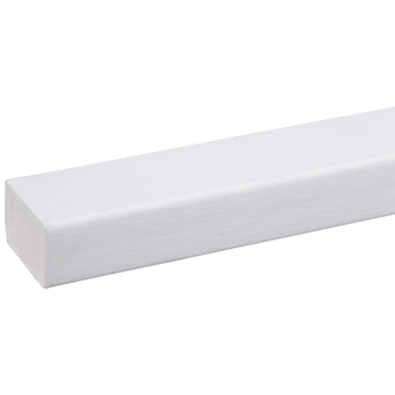 Lat hardhout geschaafd wit gegrond 28x44 mm 210 cm