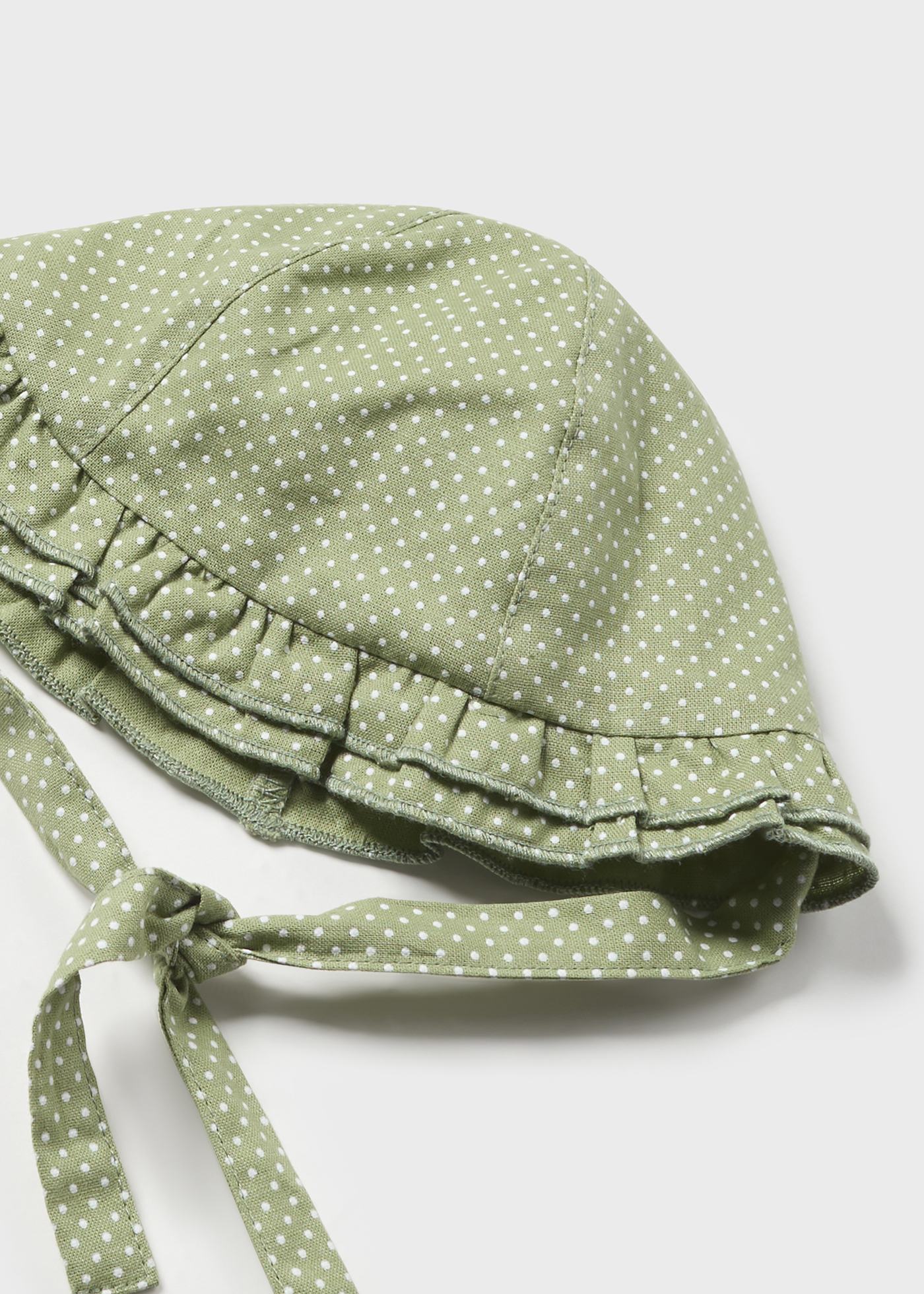 Macacão de linho rosa bebê com gorro