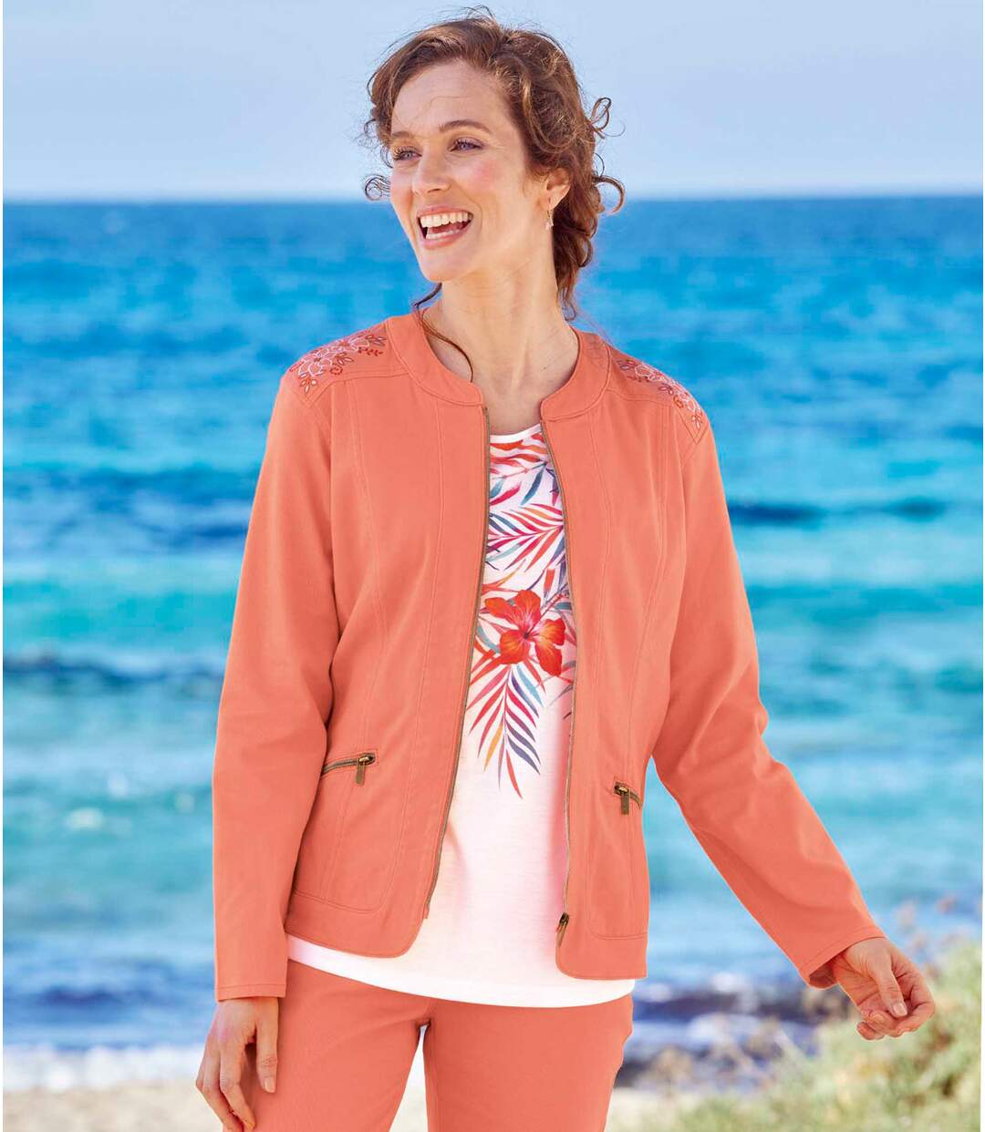 Veste Zippée en Twill Stretch