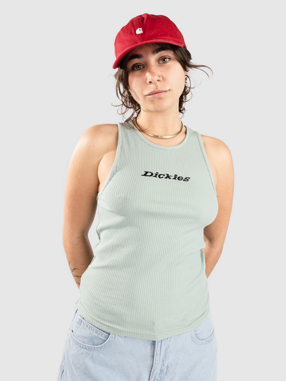 Dickies Rib Tank Top iceberg green