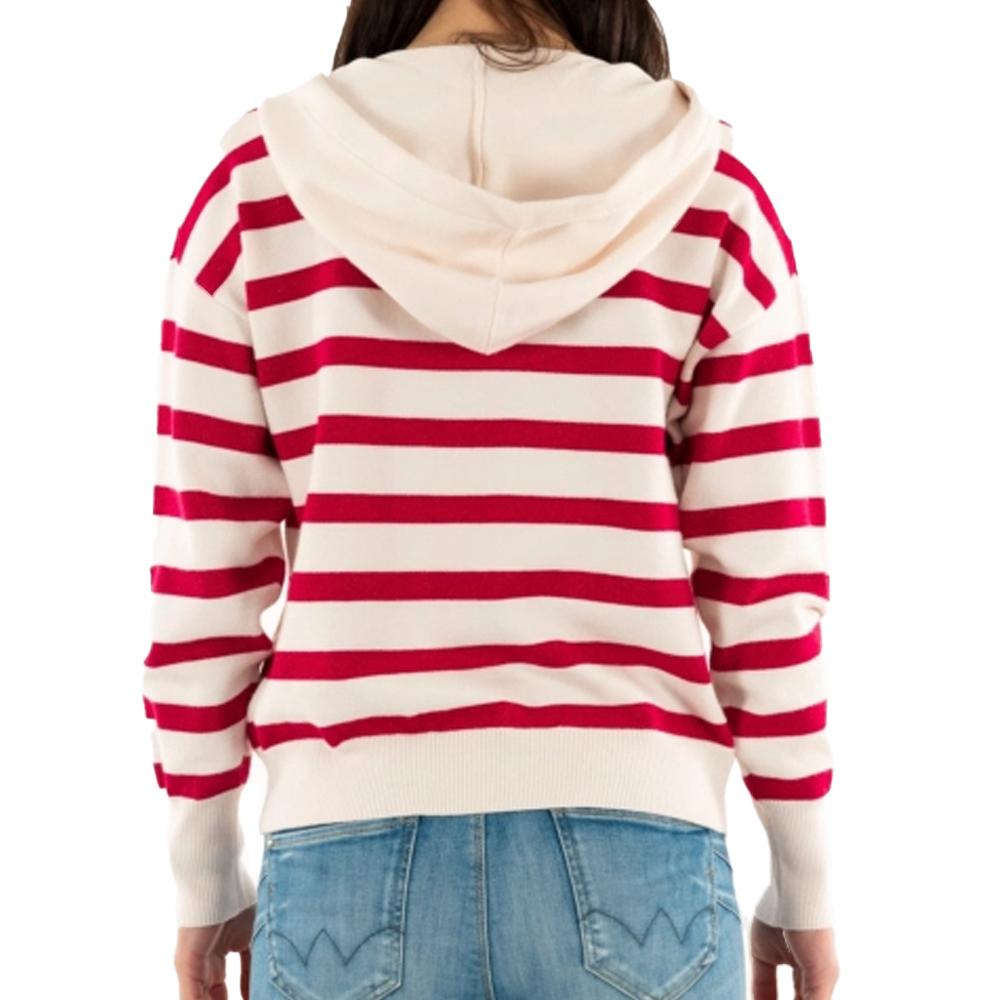 Morgan Pull Écru/Rouge Femme Morgan Ballo