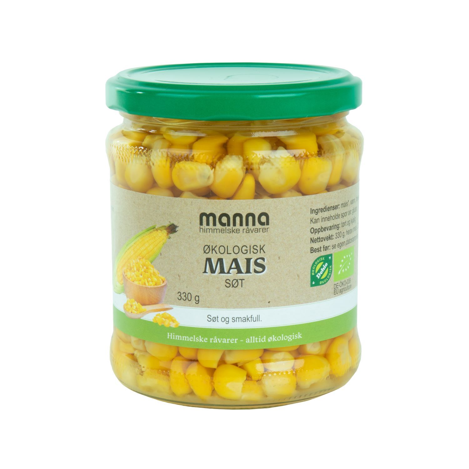 Manna Mais på glass