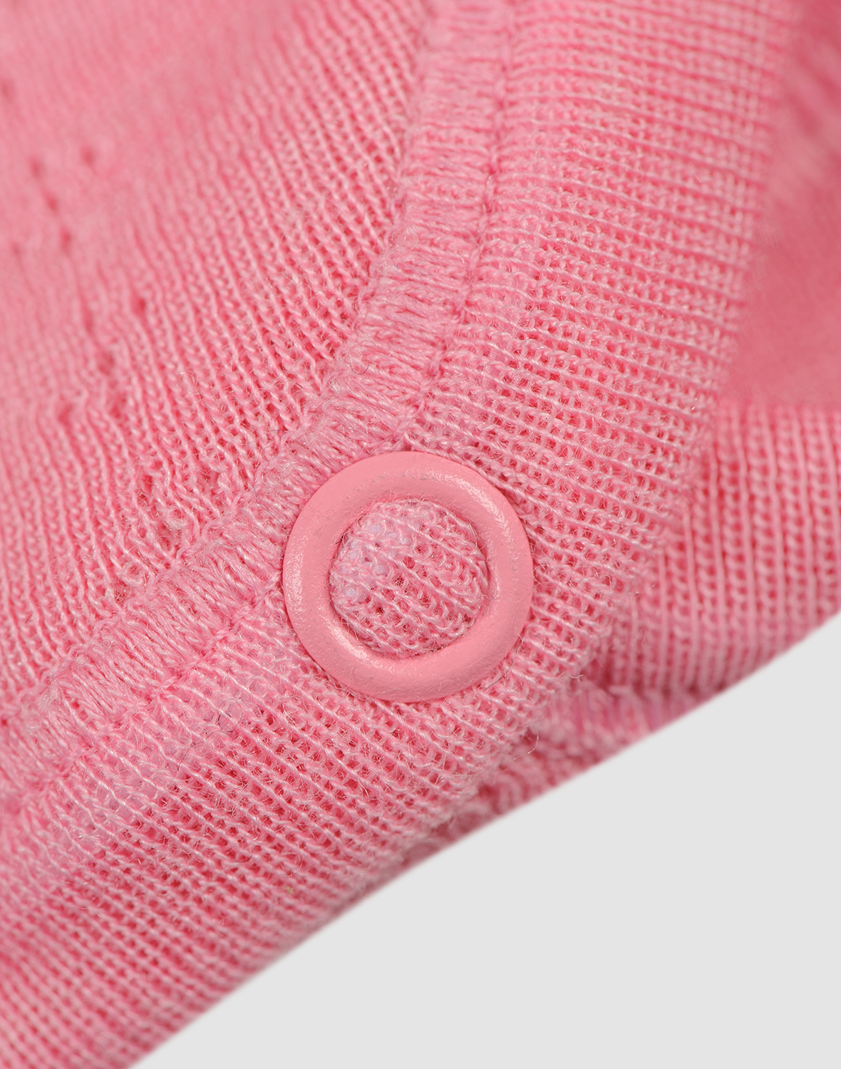 Pointelle romper met lange mouw van merinowol/zijde voor baby's