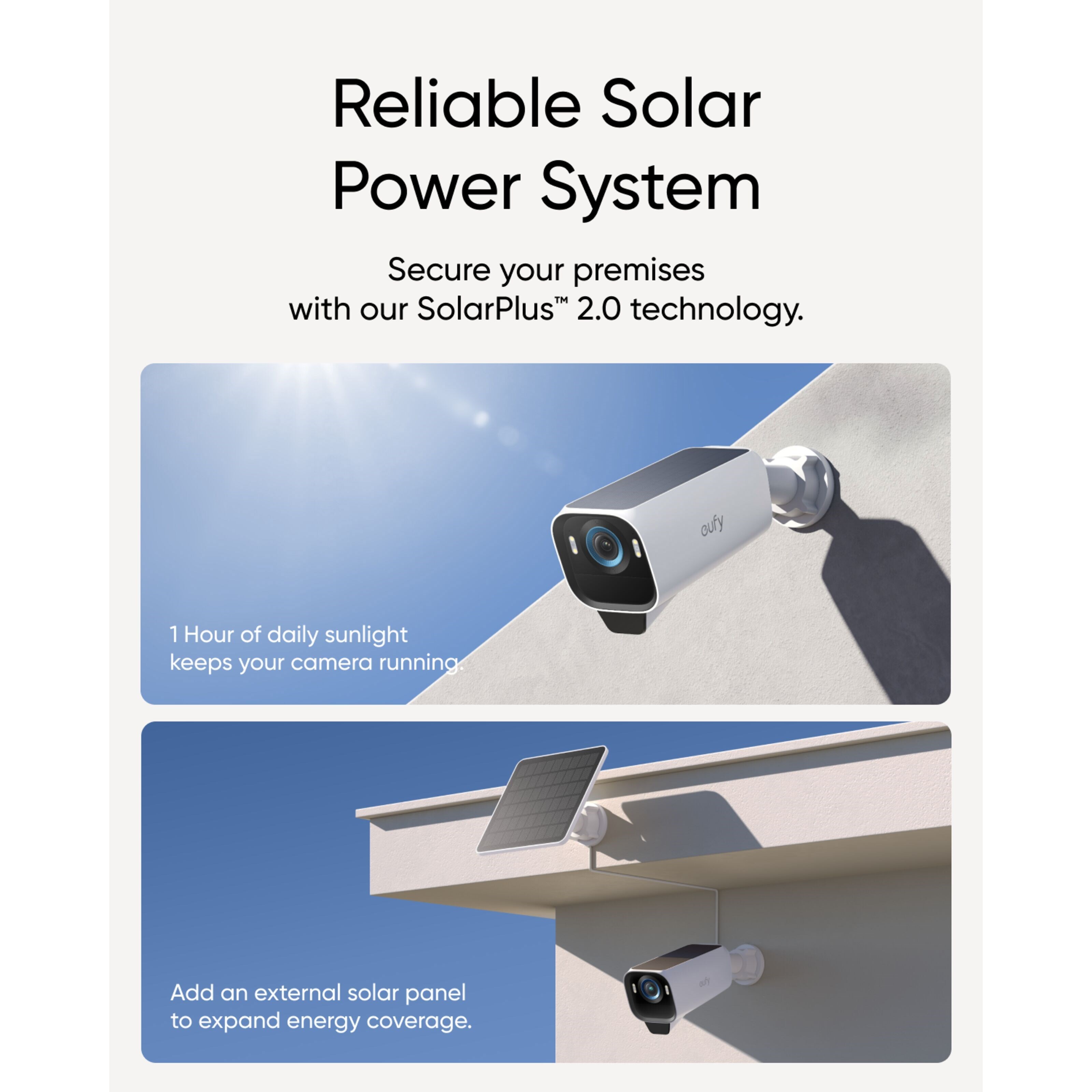 Eufy EufyCam S3 Pro Sett med solpanel og 4 kameraer