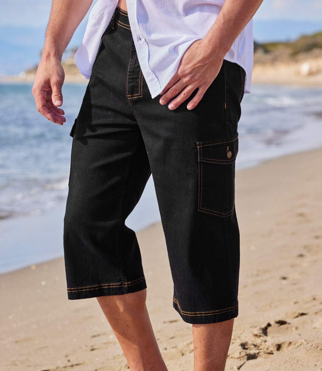 Lot de 2 Pantacourts en Jean Cargo