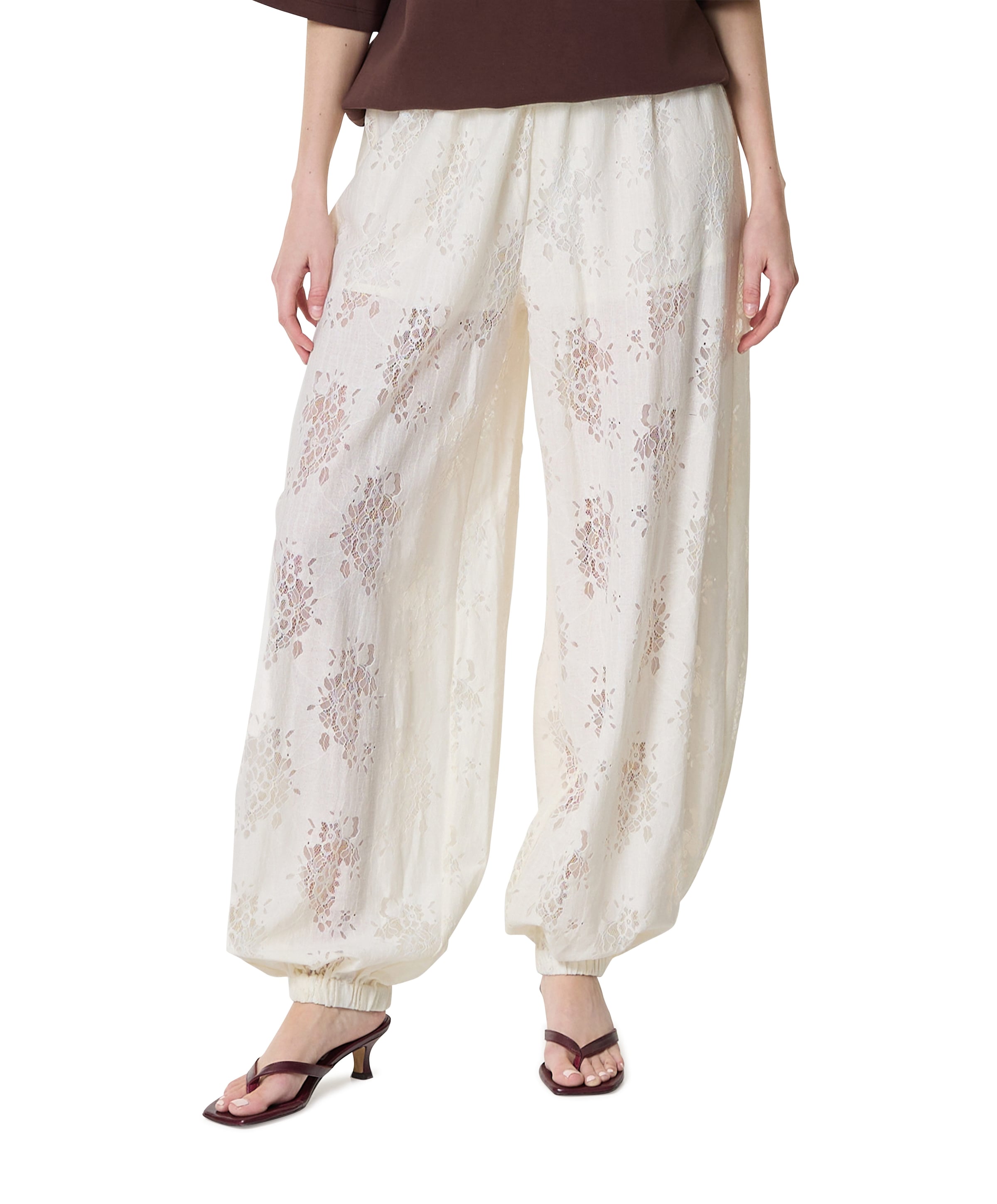 Haute L'Amitié Bella Lace Harem Tall dames broek ecru