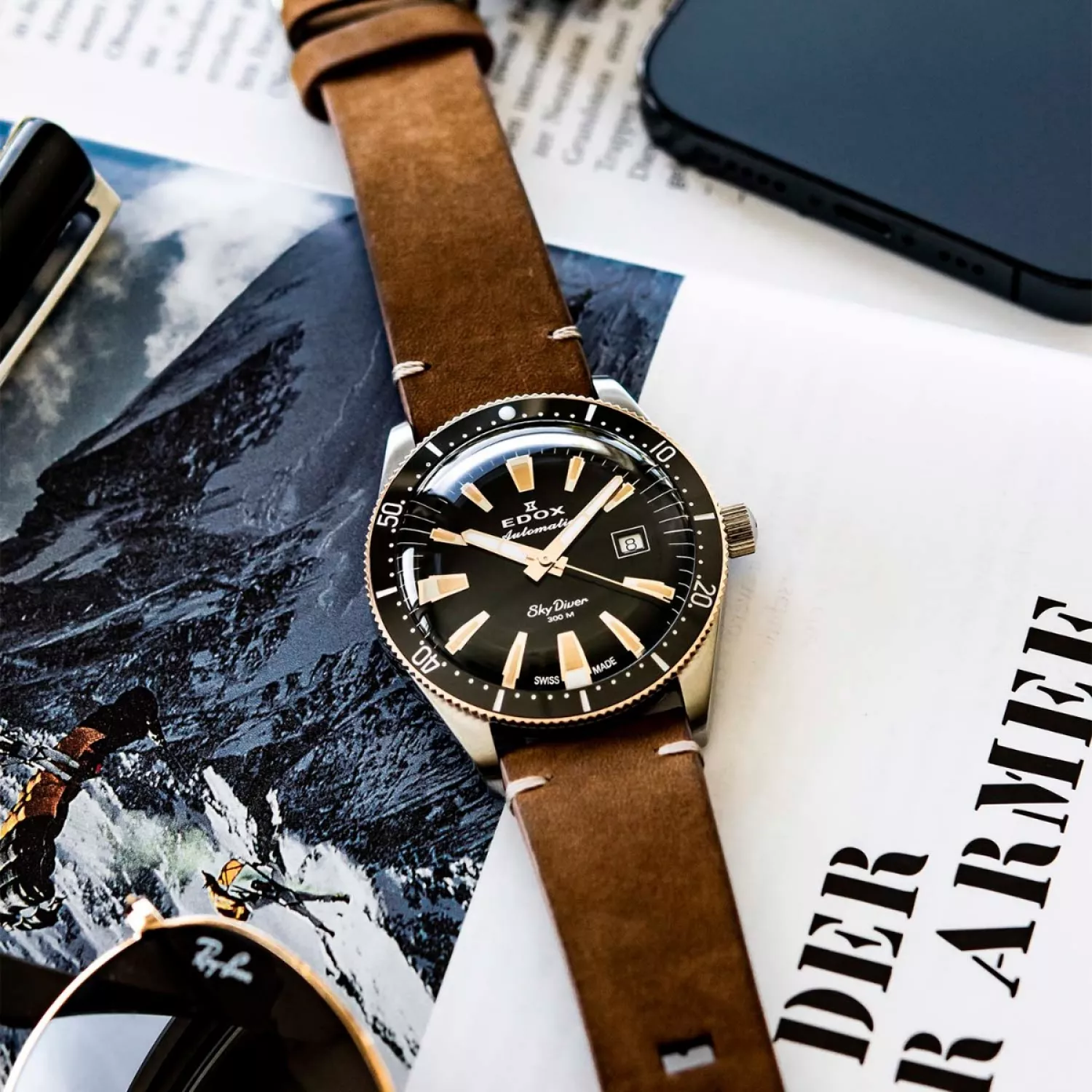 Edox Skydiver Limited Edition 80126-357RNM-NIRB