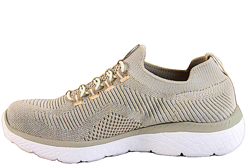 RIEKER SKO I BEIGE MESH MED GLIMMER