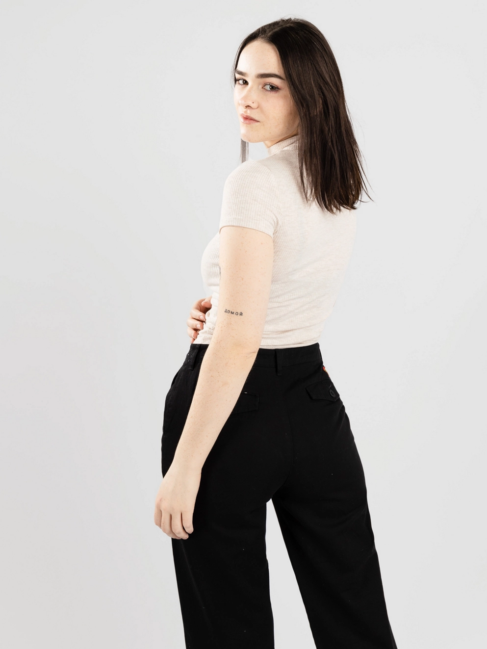 Kazane Isla T-Shirt oathmeal heather