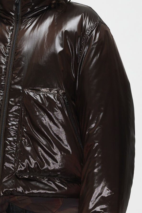 Hope BOX JACKET Shiny brown nylon