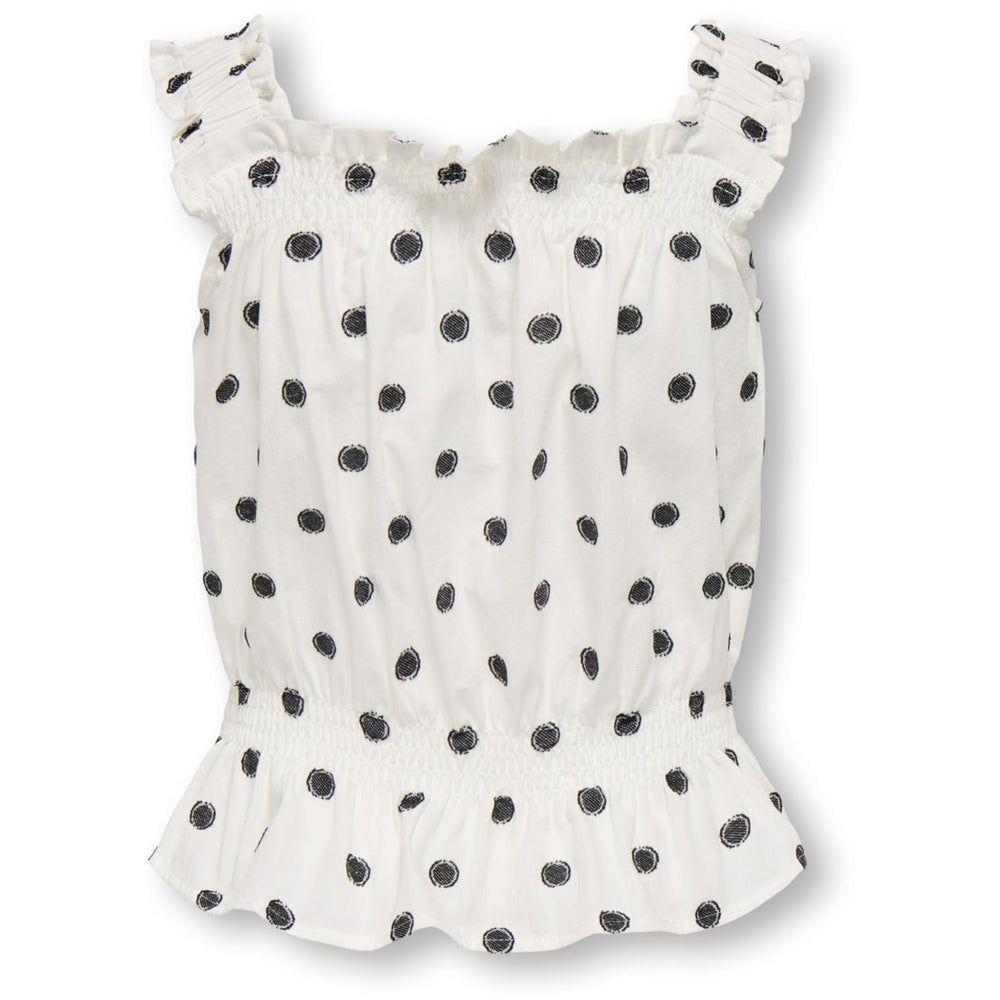 Køb kids ONLY Cloud Dancer Black Dots Kogsweta Sl Top Wvn