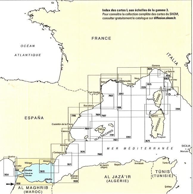 EPSHOM - 7658L DETROIT DE GIBRALTAR