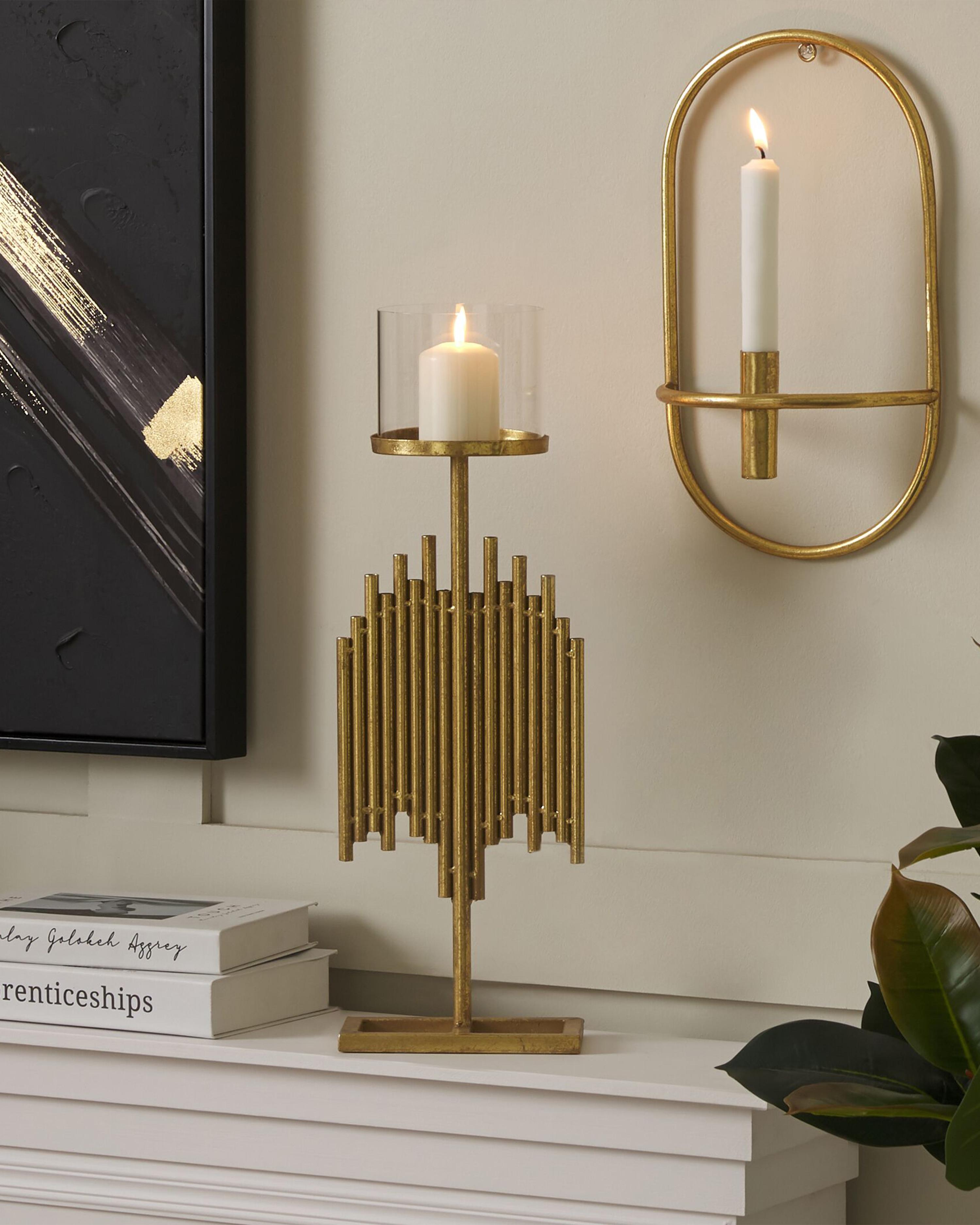 Kaarshouder NIAS Metaal 53 cm Goud