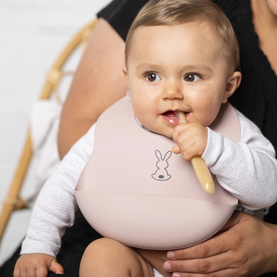 Nattou Silikon Lätzchen altrosa