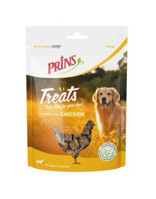 Prins Prins Treats - Hondensnacks - Kip 120 g Geschikt Voor Alle Rassen