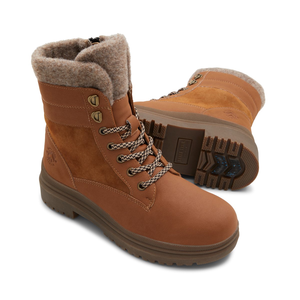 BANFF TRAIL PREMIUM-Aloderedar-Bottes de randonnée d'hiver - Talon plat - Cognac