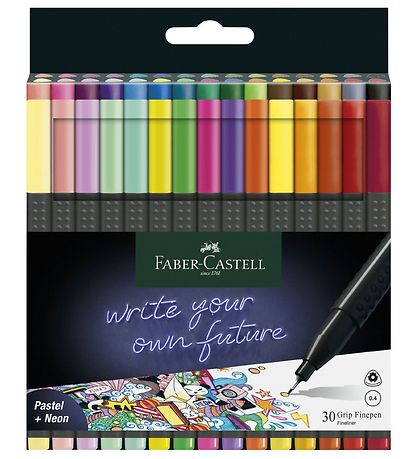 Faber-Castell Ink - Grip Tuschen - 30 st. - Pastel/Neon