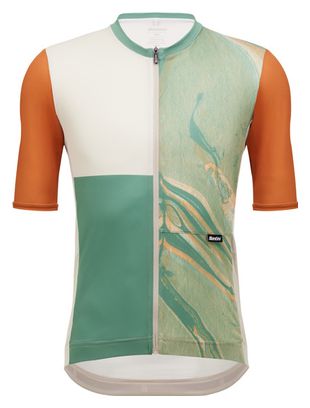 Maillot Manches Courtes Santini Sand Orange/Vert