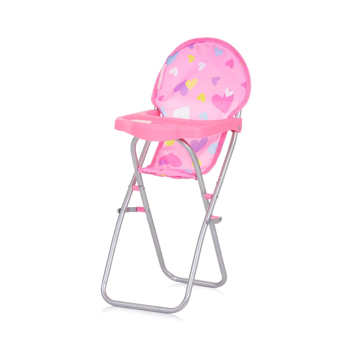 Chipolino Puppen-Zubehör-Set 3in1 Trixy Buggy Hochstuhl Tasche Laufstall faltbar rosa