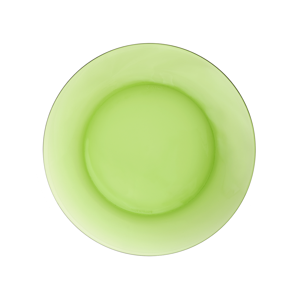 RETRO-CHIC Lys - Assiette plate en verre (Lot de 6)