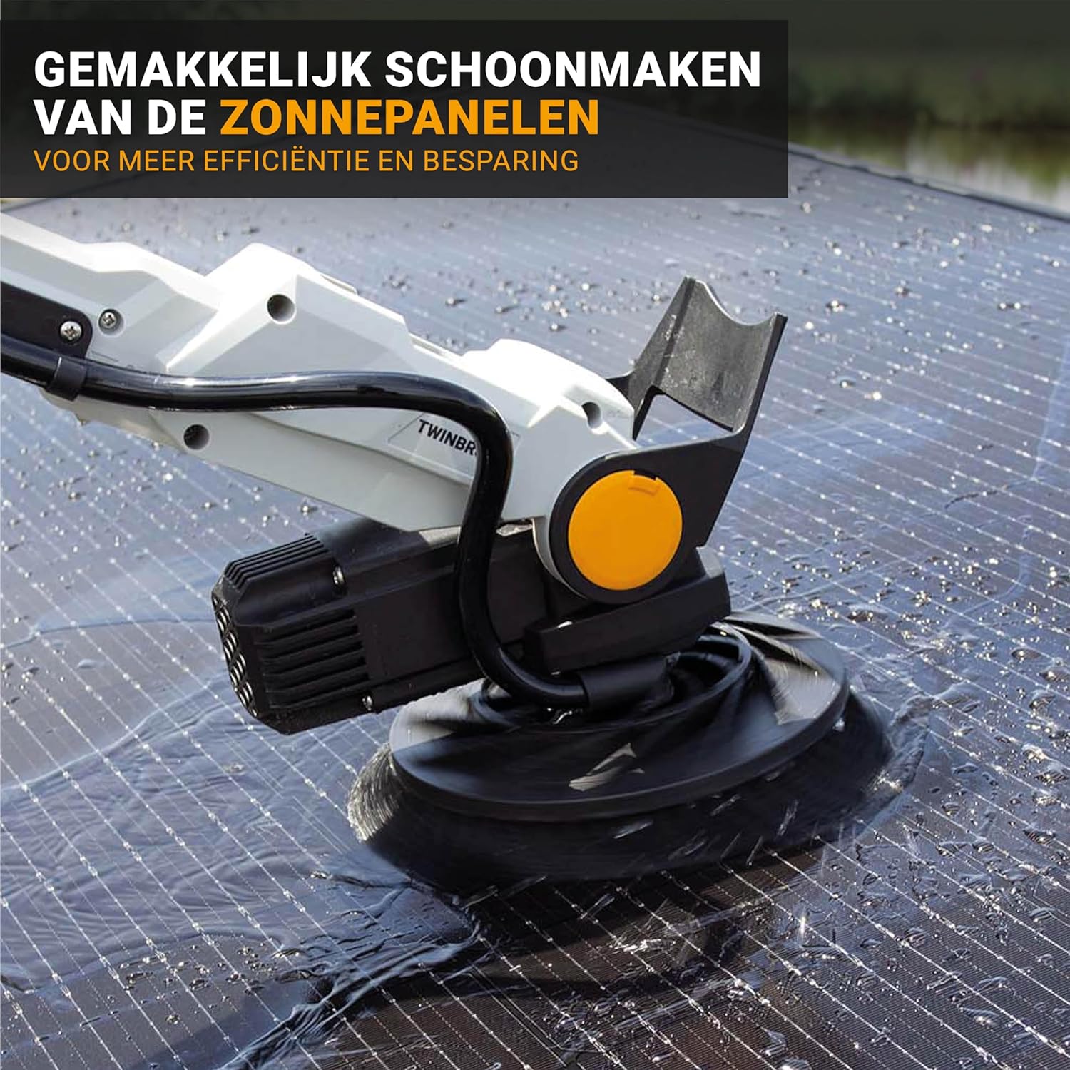 18V Twin Brush - Brushless Akku-Reinigungsbürste - Inkl. 4,0-Ah-Akku und Schnellladegerät + 3 Bürsten und Verlängerungsgriff