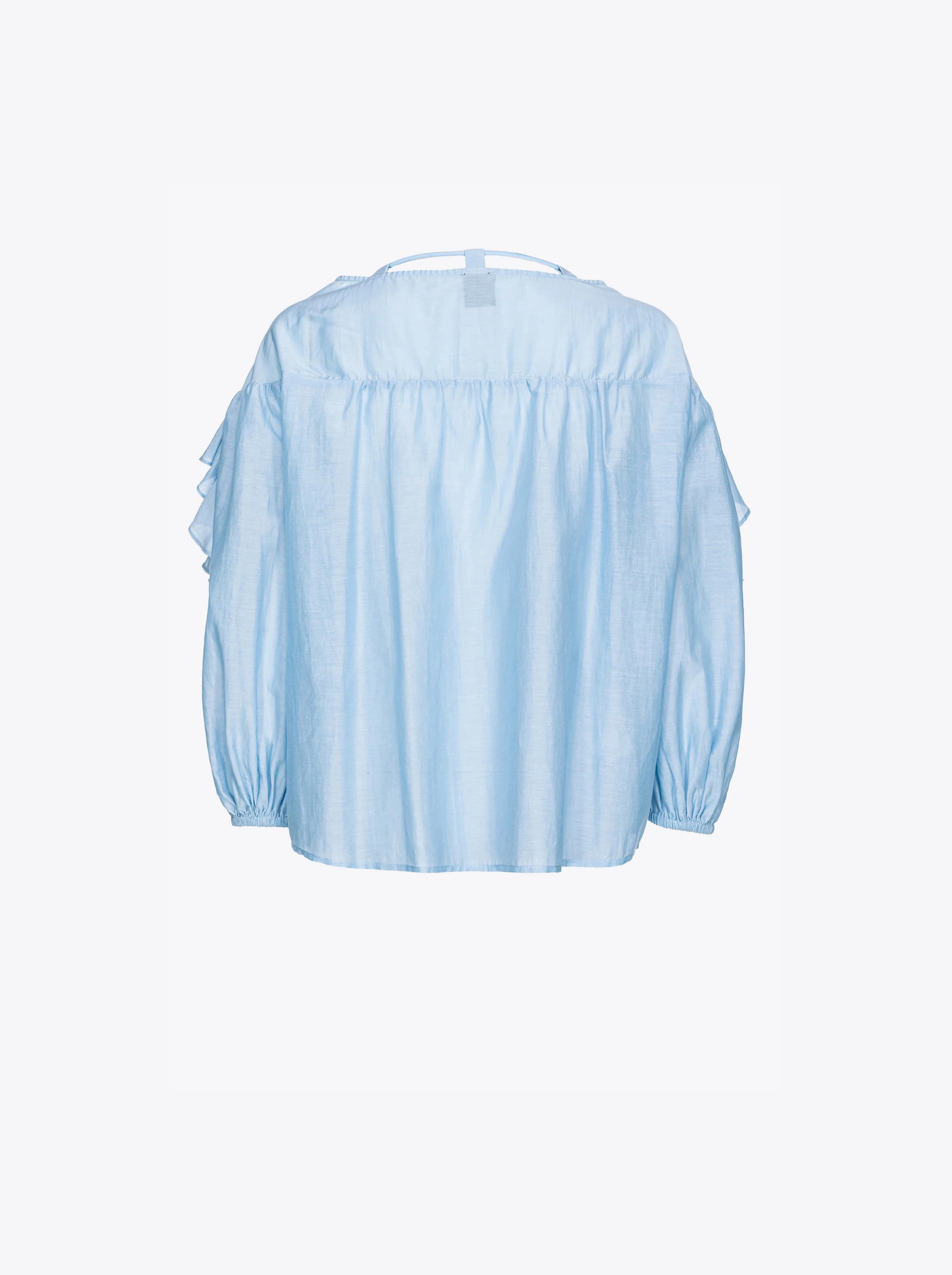 Blouse à maxi volant | Bleu