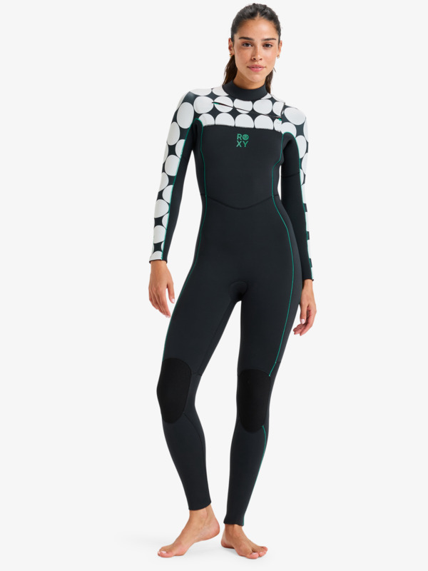 4/3 Rise Natural Combinaison de surf zip poitrine Noir Femme