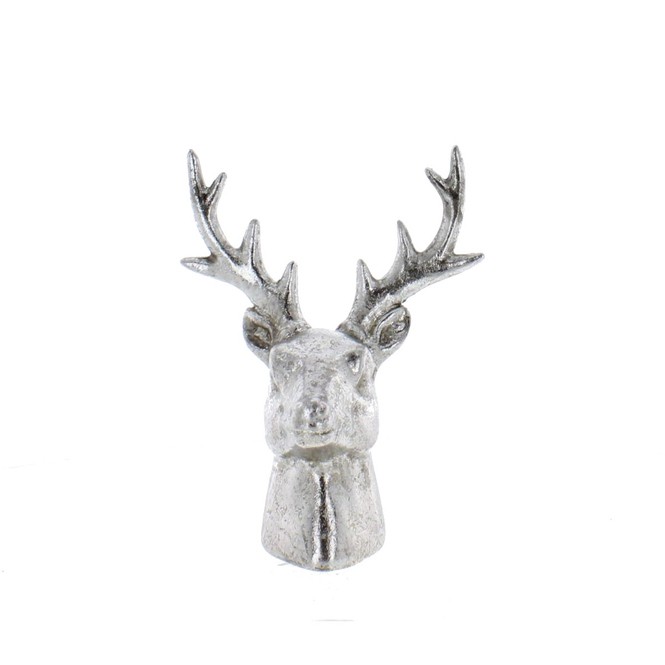 Hirschkopf silber - ca. 12 x 8 x 15 cm
