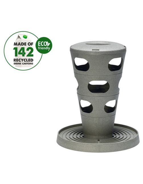 Beeztees Voertoren - Kippen - 30x30x36 cm Grijs Groen