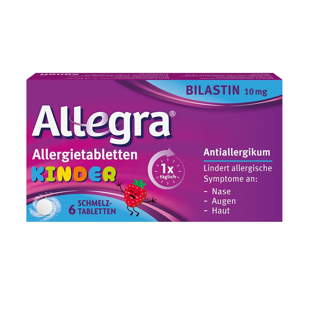 Allegra® Allergietabletten für Kinder – Schmelztabletten, 6 St.