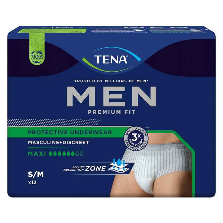 TENA® MEN PREMIUM FIT Pants Maxi S/M bei Inkontinenz, 12 St