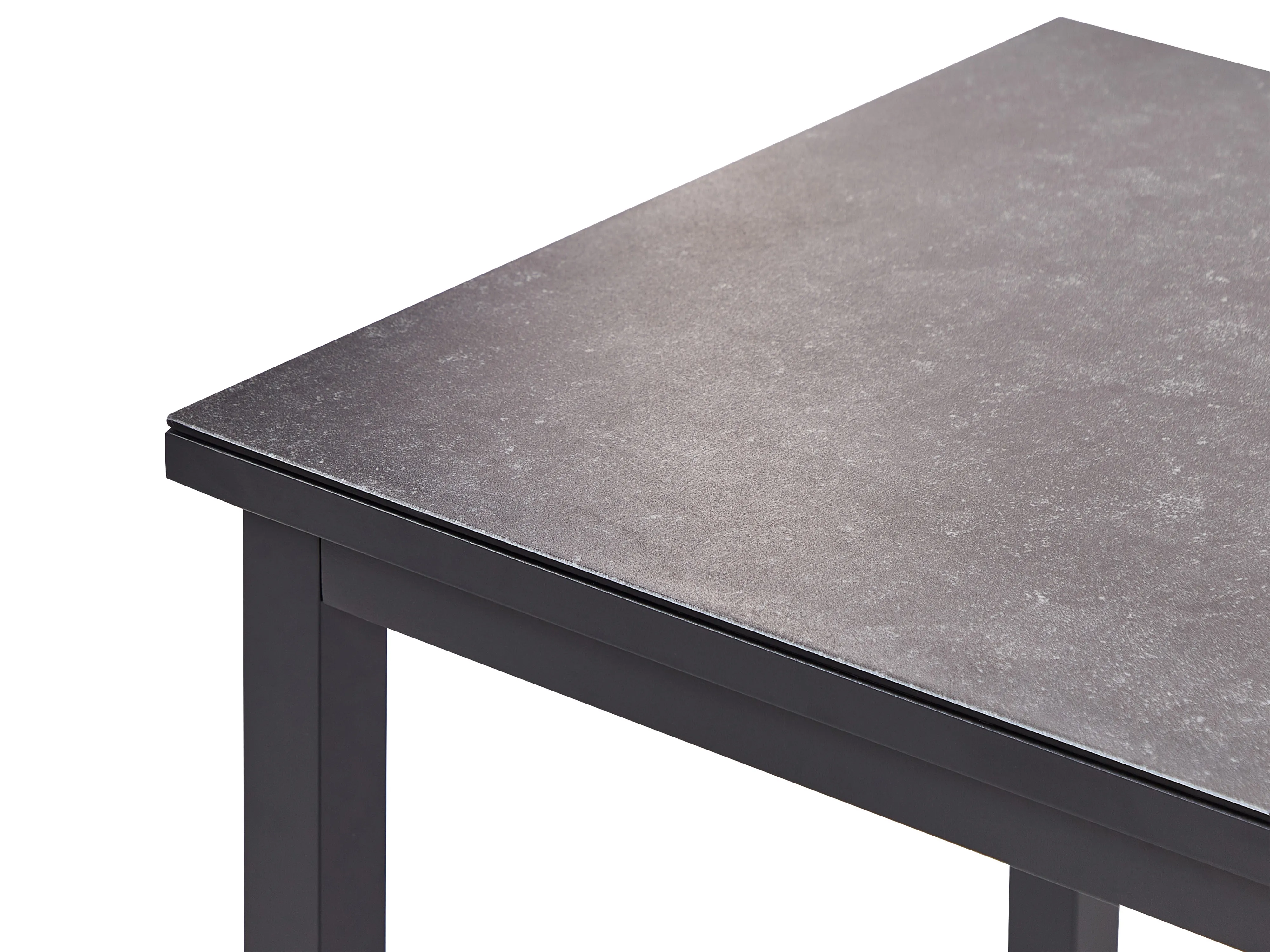 Tuin hoekloungeset met tafel 5-zits MESSINA linkszijdig Metaal Gebroken wit