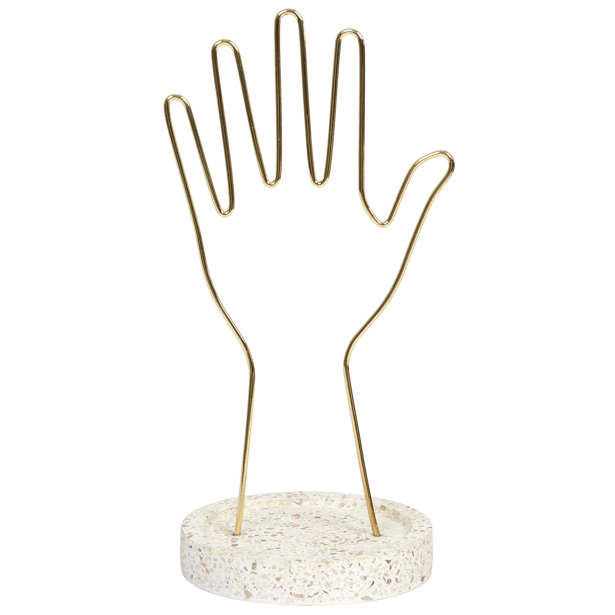 PORTE BIJOUX MAIN METAL SUPPORT TERRAZZO