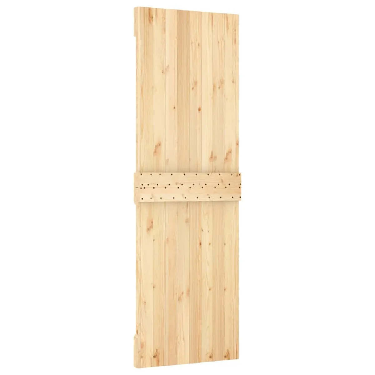 vidaXL Porte coulissante et kit de quincaillerie - 70x210 cm - Pin massif