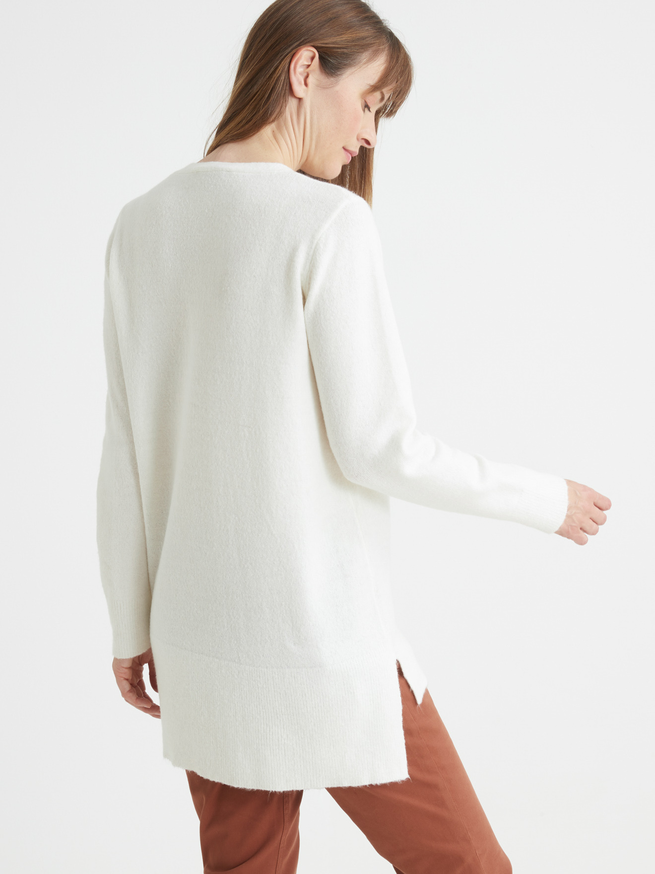 Pull tunique encolure V