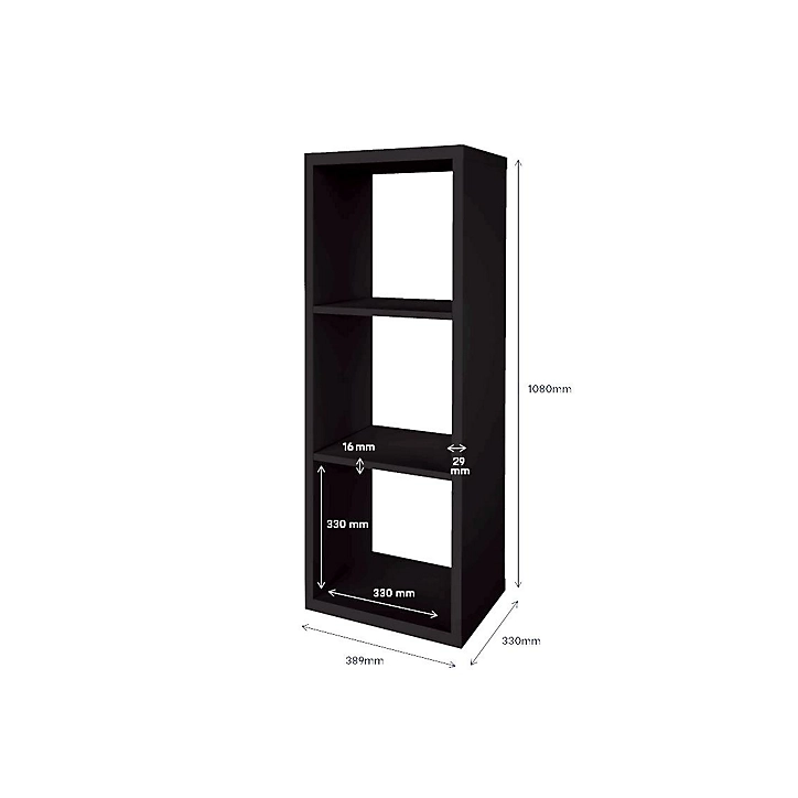 Étagère modulable 3 cubes GoodHome Mixxit noir