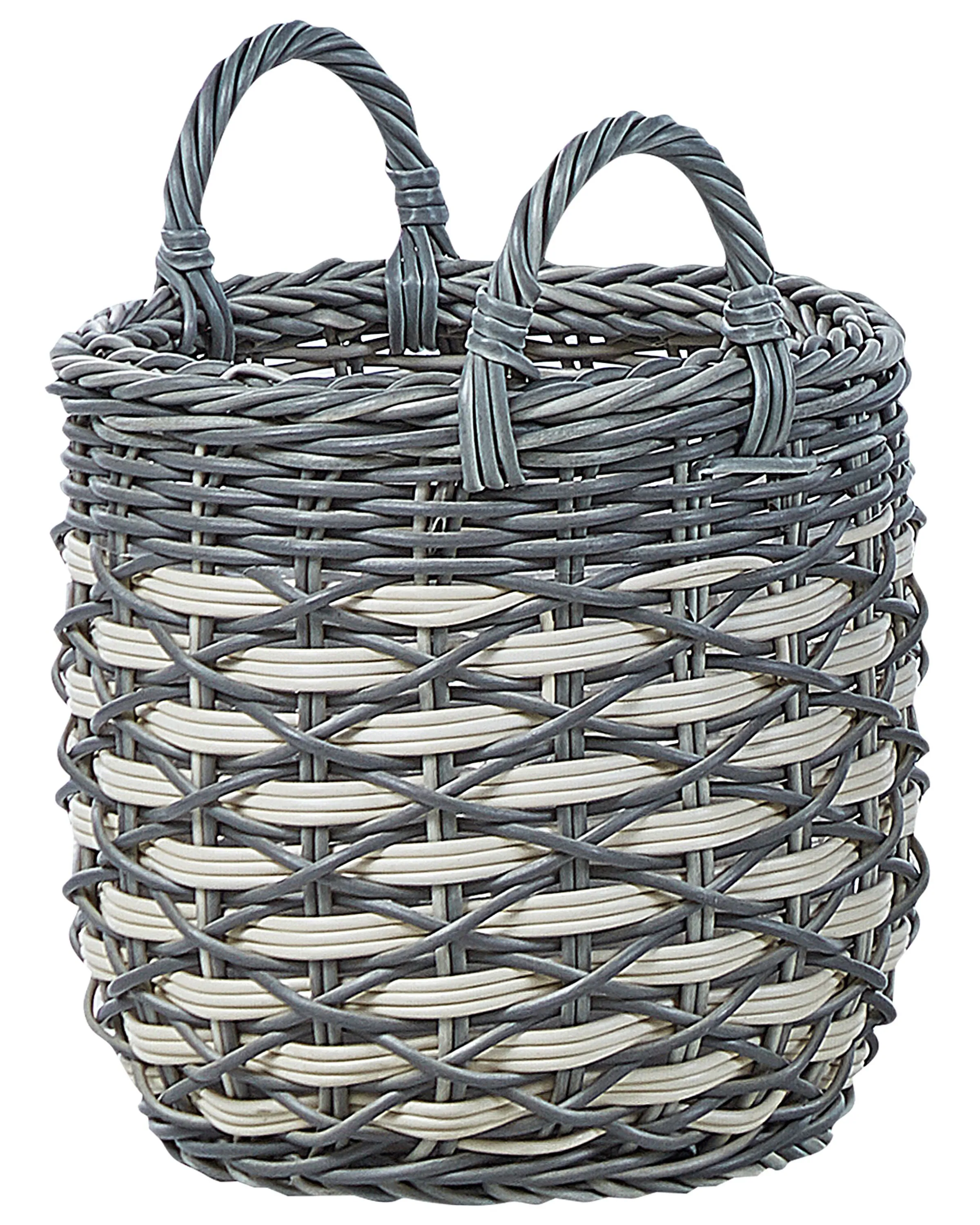 Set van 3 bloempotten GEFIRA PE rotan 31/39/49 cm Grijs