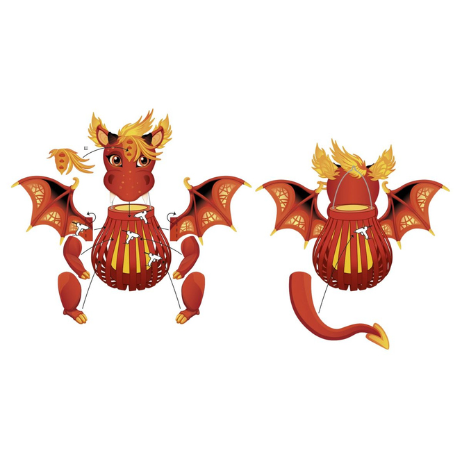 Laternen Bastelset - Drache